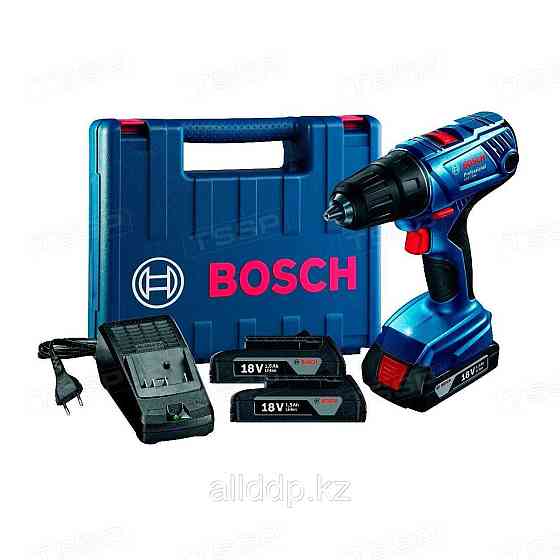 Аккумуляторная дрель-шуруповерт Bosch GSR 180-LI Case 06019F8109 (2 аккумулятора) Алматы