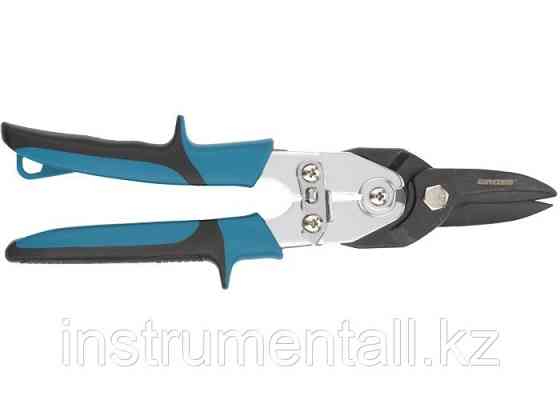 Ножницы по металлу"Piranha"усиленные, 255 мм, прямой рез, сталь СrMo, двухкомпонентные рукоятки Gros Алматы