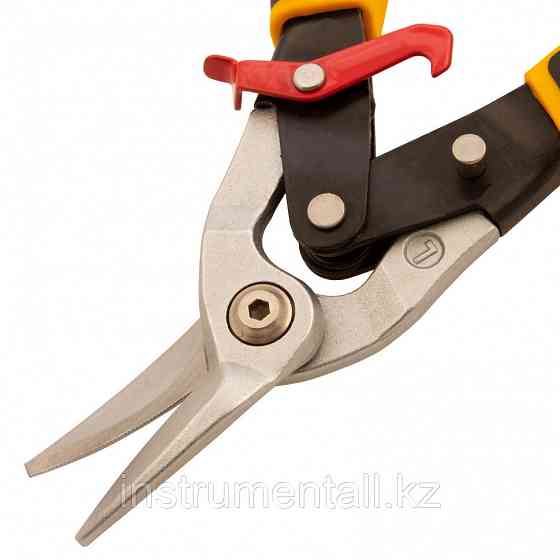 Ножницы по металлу, 270 мм, прямой и левый рез, сталь-СrMo, трехкомпонентные рукоятки Denzel Новинка Алматы
