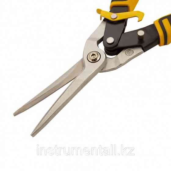 Ножницы по металлу, 315 мм, прямой проходной рез, сталь-CrMo, трехкомпонентные рукоятки Denzel Новин Алматы