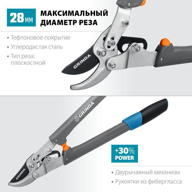 Сучкорез C-700, GRINDA 520 мм, композитные ручки (424524) Алматы - изображение 3