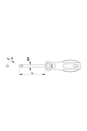 Отвертка с звездообразным шлицем C-PLUS TORX - T45x130 mm Атырау