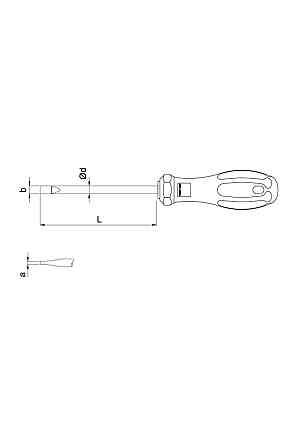 Отвертка с прямым шлицем C-PLUS (Cabinet Tip) - 4x125 mm Атырау