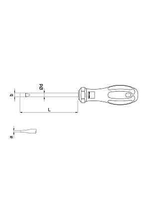 Отвертка с прямым шлицем C-PLUS (Flared Tip) - 5.5x100 mm Атырау