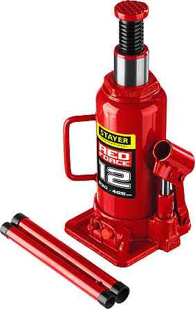 Домкрат бутылочный Stayer, 12 т., 230-465 мм, серия "Red force" (43160-12_z01) Нур-Султан