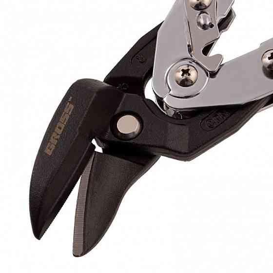 Ножницы по металлу "Piranha", усиленные, 255 мм, прямой и правый рез, сталь СrMo, двухкомпонентные р Алматы