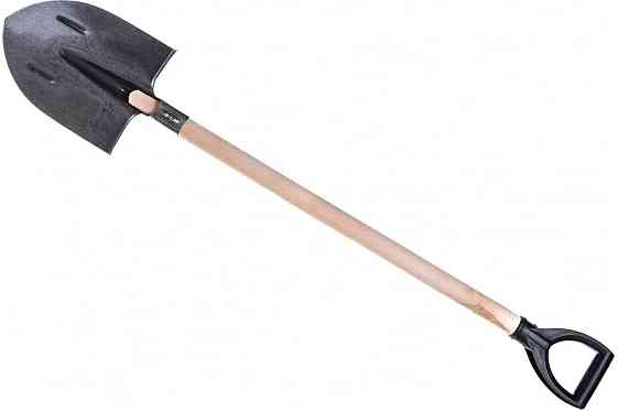 Лопата штыковая с деревянным черенком и пластиковой ручкой Караганда