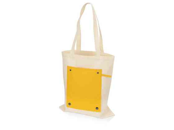Складная хлопковая сумка для шопинга Gross с карманом, желтый Алматы