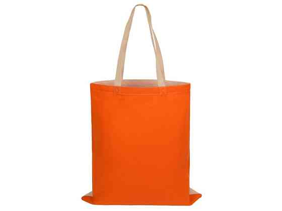 Сумка для шопинга Twin двухцветная из хлопка, 180 г/м2, оранжевый/натуральный Алматы