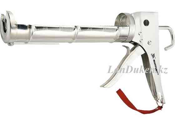Пистолет для герметика 310 мл "полуоткрытый" хромир. зубчатый шток 7 мм MATRIX 88640 (002) Алматы