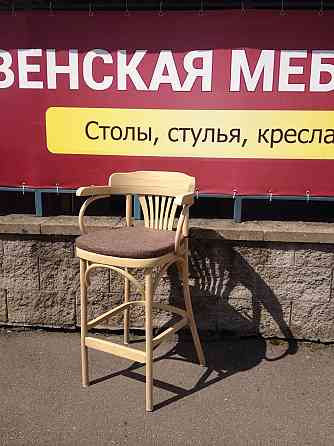 Кресло барное деревянное высокое с мягким сидением "Аполло Люкс" (КМФ 306-01-2) Алматы