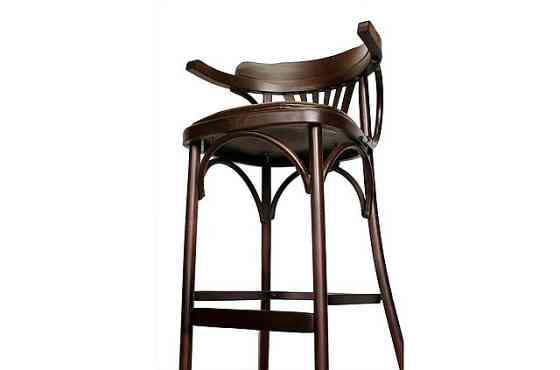 Кресло барное деревянное высокое с мягким сидением "Аполло Люкс" (КМФ 306-01-2) Алматы