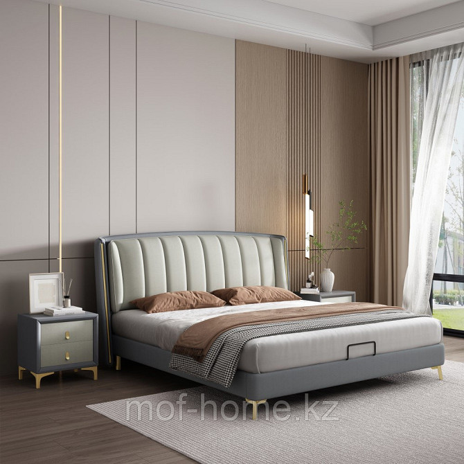 Кровать с тумбами Gray Albion Кызылорда - изображение 1