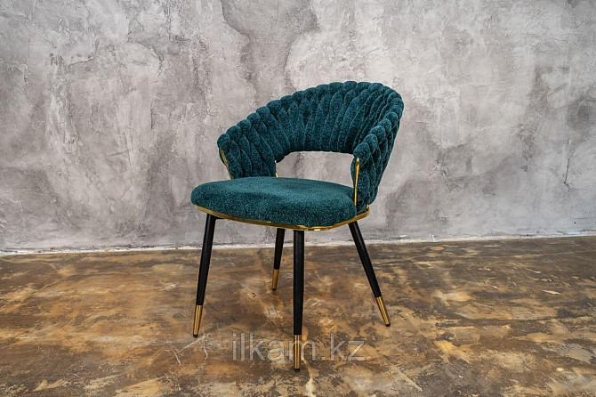 Стул - кресло на металлическом каркасе зеленый Алматы - изображение 1