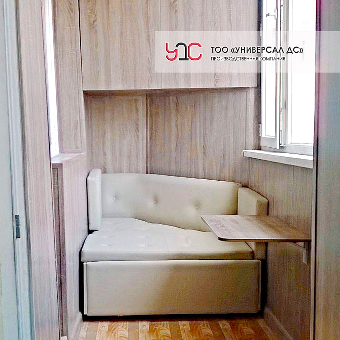Угловой диван на заказ для балкона Алматы - изображение 1