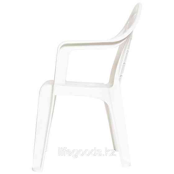 Пластиковое кресло (стул) "Заповедное", 0012, белое. Алматы