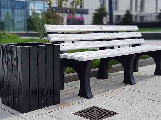 Скамейка уличная Ecomaf полимерпесчаная Нур-Султан