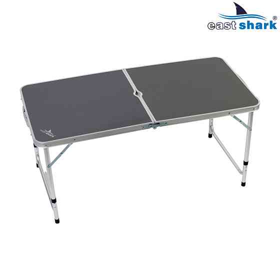 Набор алюминиевый стол + 4 стула 60*120 см серый Щучинск