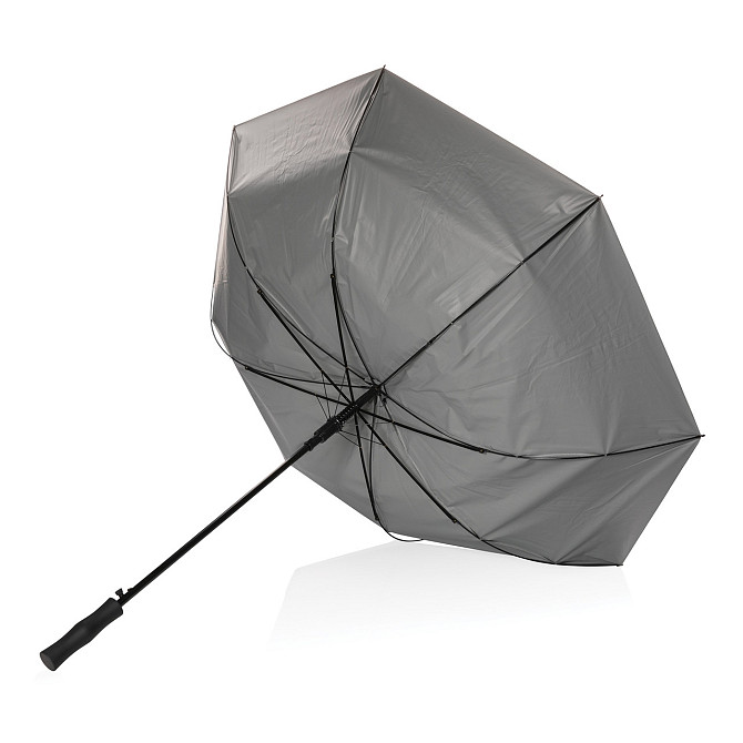 Двухцветный плотный зонт Impact из RPET AWARE с автоматическим открыванием, d120 см, серебряный; , , Костанай - изображение 3