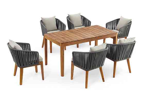 Обеденный деревянный стол со стульями, 7 предметов Алматы