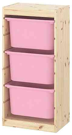 Стеллаж д/хранения игрушек ТРУФАСТ розовый, сосна ИКЕА, IKEA Нур-Султан