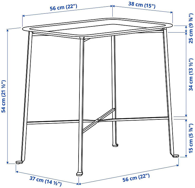 Столик сервировочный КУНГСХАТТ темно-серый ИКЕА, IKEA Астана - изображение 3