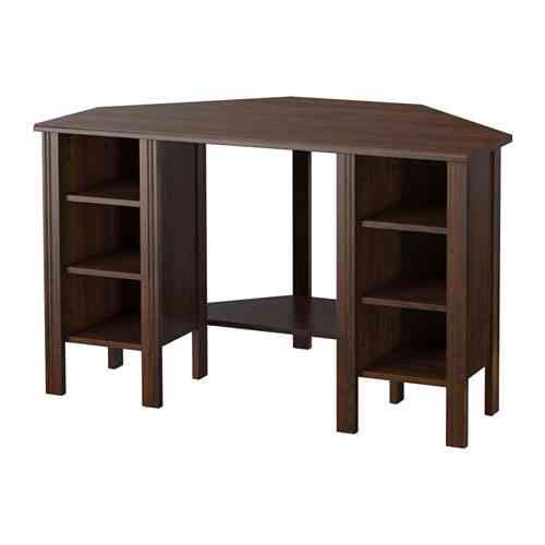 Стол письменный угловой БРУСАЛИ коричневый , ИКЕА, IKEA Нур-Султан