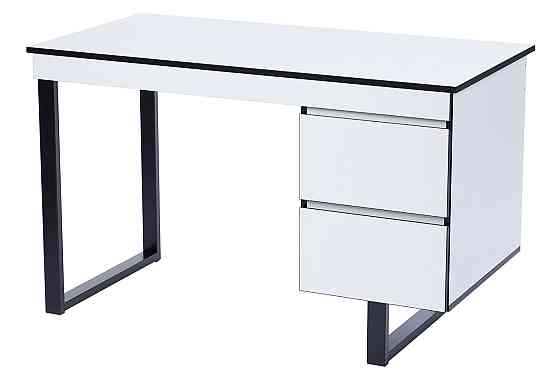 Письменный стол Fantom, белый, чёрный 120х74х60 см Нур-Султан