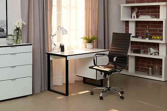 Письменный стол Fantom, белый, чёрный 120х74х60 см Нур-Султан