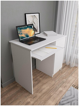 Компьютерный стол МОРИ МС-1 правый Белый 90х51х77 см Нур-Султан - изображение 4