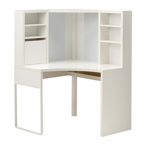Стол рабочий угловой МИККЕ белый ИКЕА, IKEA Нур-Султан - изображение 1