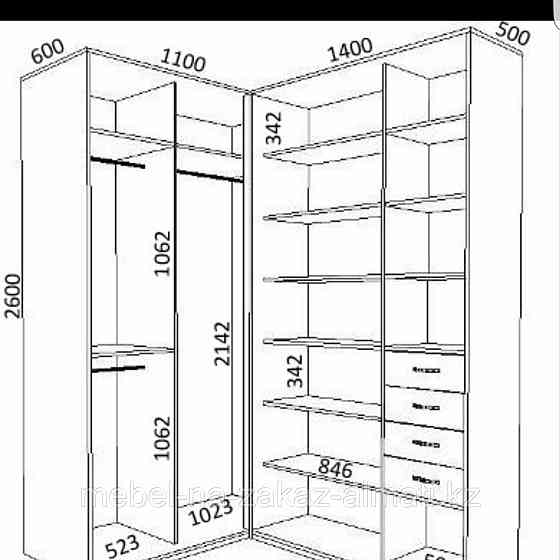 Угловые шкафы-купе на заказ Алматы Алматы