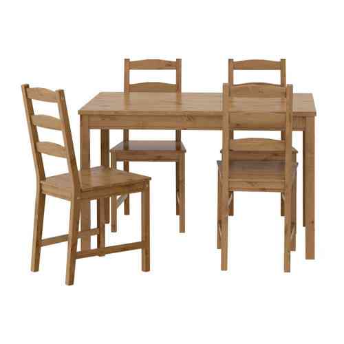 Стол и 4 стула ЙОКМОКК морилка антик ИКЕА, IKEA Астана