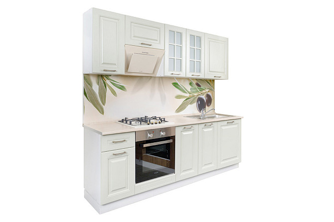 Кухонный гарнитур Белла белый, фасад - фисташка 246х216х60 см Нур-Султан - изображение 3