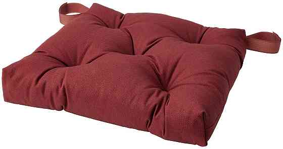 Подушка на стул МАЛИНДА коричнево-красный ИКЕА, IKEA Нур-Султан