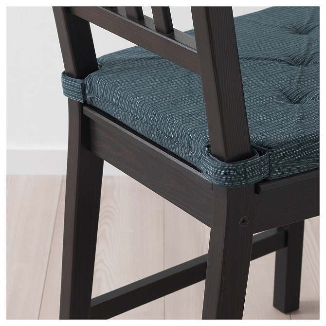 Подушка на стул ЮСТИНА темно-синий в полоску ИКЕА, IKEA Нур-Султан - изображение 3