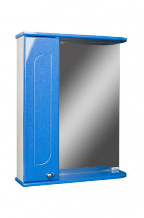 Шкаф зеркало "Радуга Синий Металлик 50" левый Нур-Султан
