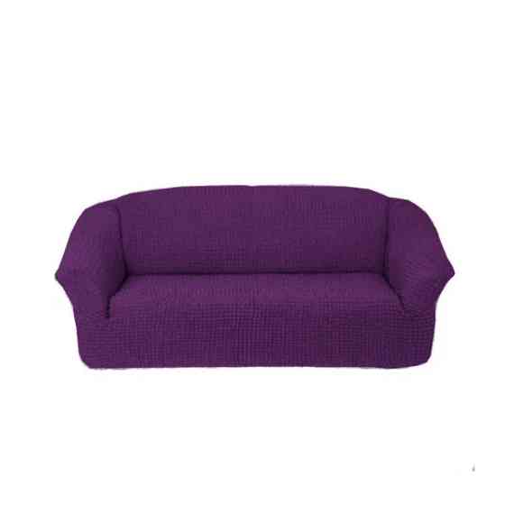 Чехол на 3-х местный диван, универсальный, фиолетовый Алматы