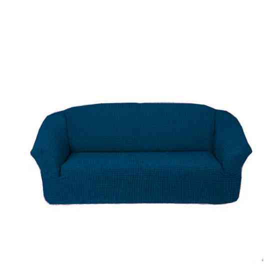 Чехол на 3-х местный диван, универсальный, синий Алматы