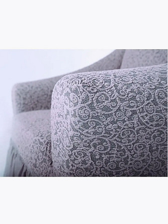 Чехол на угловой диван, и 1 кресло, серый Алматы - изображение 3