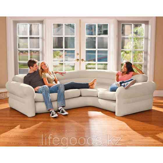 Надувной угловой диван Corner Sofa, Intex 68575 Алматы