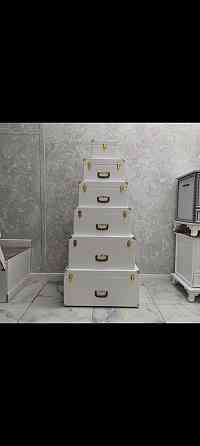 Кожаный комлект чемоданов для приданого невесты Алматы