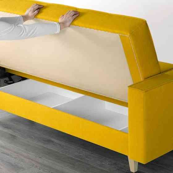 3-местный диван-кровать, АСКЕСТА Шифтебу желтый ИКЕА, IKEA Нур-Султан