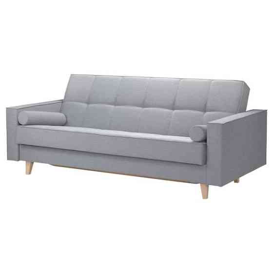 3-местный диван-кровать, АСКЕСТА Книса светло-серый ИКЕА, IKEA Нур-Султан