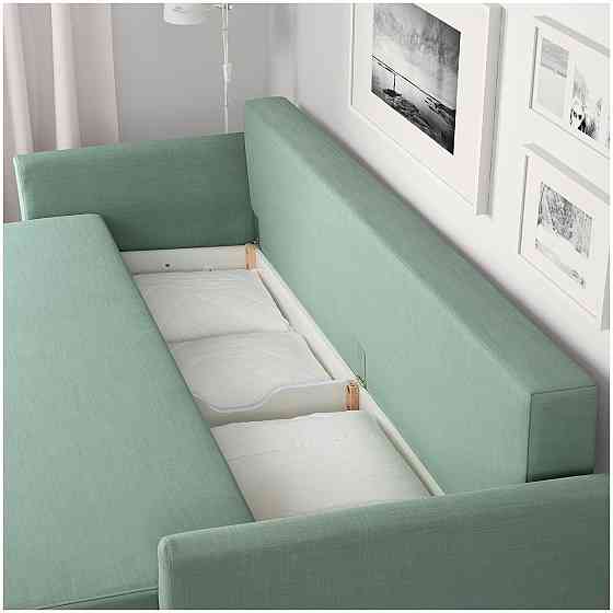 Диван-кровать 3-местный ХОЛЬМСУНД Нордвалла светло-зеленый ИКЕА, IKEA Нур-Султан