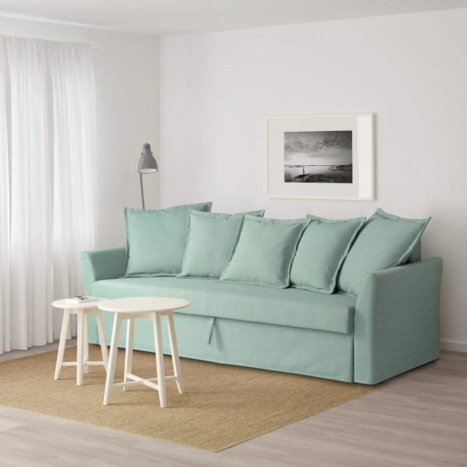 Диван-кровать 3-местный ХОЛЬМСУНД Нордвалла светло-зеленый ИКЕА, IKEA Нур-Султан - изображение 2