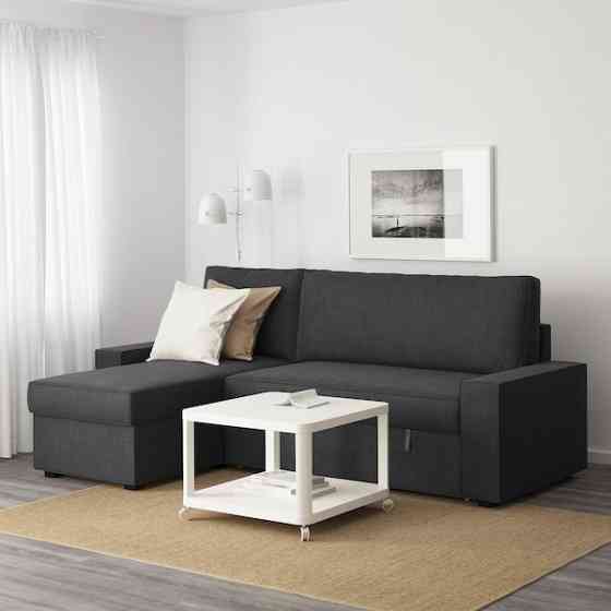 Диван-кровать угл. ВИЛАСУНД Хили темно-серый ИКЕА, IKEA Нур-Султан