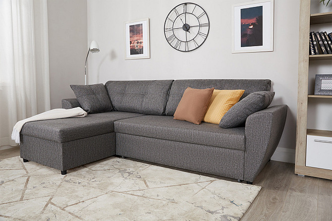 Угловой диван-кровать Марли, Тёмно-серый Нур-Султан - изображение 2