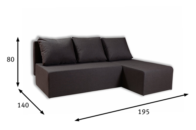 Угловой диван-кровать Крит, тёмно-коричневый Нур-Султан - изображение 4