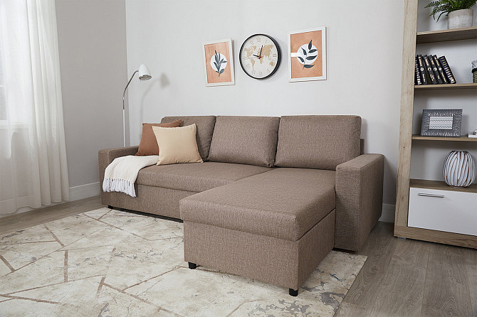 Угловой диван-кровать Торонто, медово-коричневый Нур-Султан - изображение 2